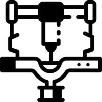A line style icon of lab clamp holder vector