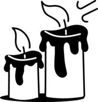 A hand drawn icon depicting blowing candles vector