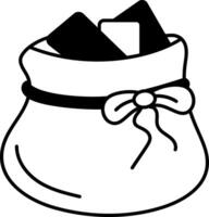 Doodle style icon of a magic sack vector