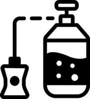 A line style icon of a liquid nitrogen container vector