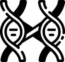 A linear style icon of chromosome structure vector