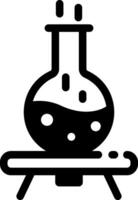 Chemical distillation apparatus icon in linear style vector