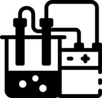 A line style icon of an apparatus depicting laboratory experiment vector
