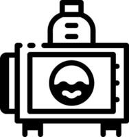 Laboratoy autoclave machine icon in linear style vector