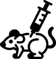 A line icon of rat testing science experiment vector