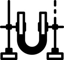 A linear style icon depicting tube experiment vector