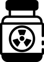 Hazardous substance bottle icon in linear style vector