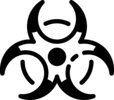 A line style icon of lab biohazard sign vector