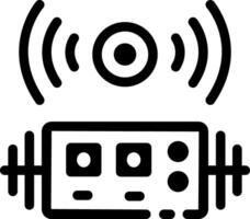 A line style icon of soundwave experiment vector