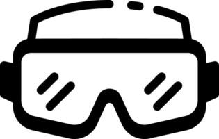 A line style icon of lab safety goggles vector