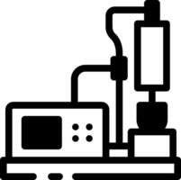 Laboratory automatic absorption machine icon in linear style vector