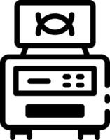 Laboratory pcr machine icon in linear style vector