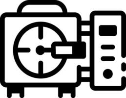 A line style icon of a laboratory autoclave machine vector