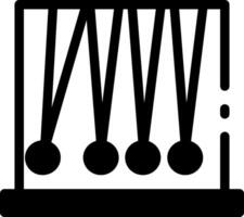 Line style icon of doing physics experiment with newton cradle vector
