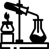 A line style icon depicting lab reaction vector