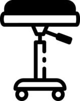 A linear style icon of a laboratory stool vector
