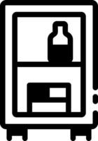 A line style icon depicting a lab freezer vector
