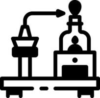 Lab heating burner icon in linear style vector