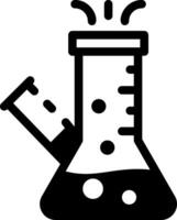 A line style icon of a laboratory beaker vector