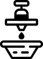 A line style icon of a laboratory eyewash station vector
