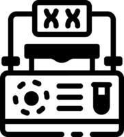 Laboratory electrophoresis chamber icon in linear style vector