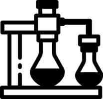 A line style icon depicting laboratory experiment vector