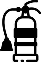 A linear style icon of an emergency fire extinguisher vector