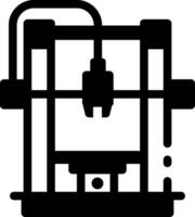 A line style icon of lab 3d printer machine vector