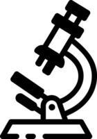 A linear style icon of a laboratory microscope vector