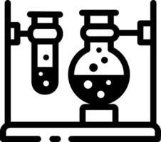 Lab glassware stand icon in linear style vector