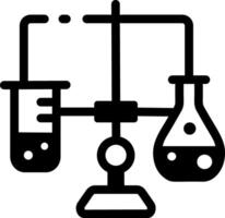 A line style icon of lab experiment setup vector