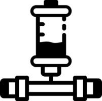Laboratory condenser tube icon in linear style vector