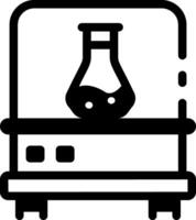 A line style icon of a lab incubator storage vector