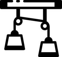 A line style icon of doing physics experiment with a pulley vector