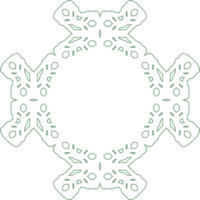 Ornate square outline. Dark green outlines. Intricate details. Symmetrical pattern. Decorative art. Vintage style. Isolated element. Flat . Central empty space. png
