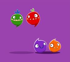 Halloween font quotation mark monster character vector