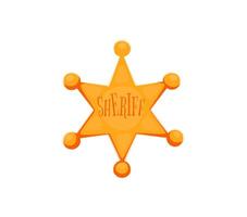 Asterisk symbol as a sheriff badge with star shape vector