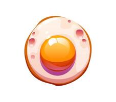Fast food fried egg ABC math font digit 0 zero vector