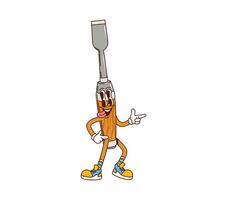Groovy chisel, DIY work tool cartoon character vector
