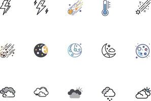 Atmospheric Visuals Weather Icon Bundle Unique Collection vector