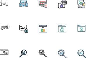 Messaging Icons Pack with High Quality Chat and Message Icons vector