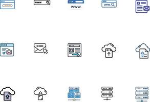 Modern Web and Security Icon Pack vector