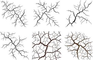 Thunderbolt Veins and Cracked Earth Texture Bundle in High Resolution vector