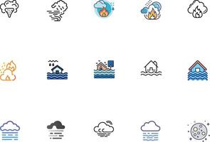 A Unique Atmospheric Visuals Collection Weather Icon Bundle vector