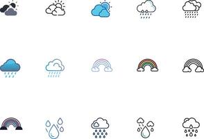Unique Collection of Weather Icon Bundle Atmospheric Visuals vector