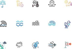 A Unique Collection of Atmospheric Visuals Weather Icon Bundle vector