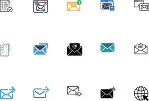 High Quality Messaging Icon Set Chat and Message Icon Pack vector