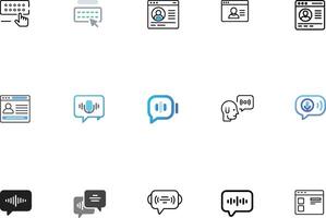 High Quality Messaging Icons Pack for Chat and Message Icons vector
