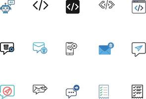 Messaging Icons Pack High Quality Chat and Message Icon Collection vector