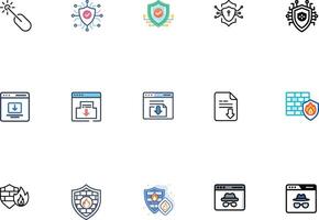 Modern Icon Pack for Web and Security vector